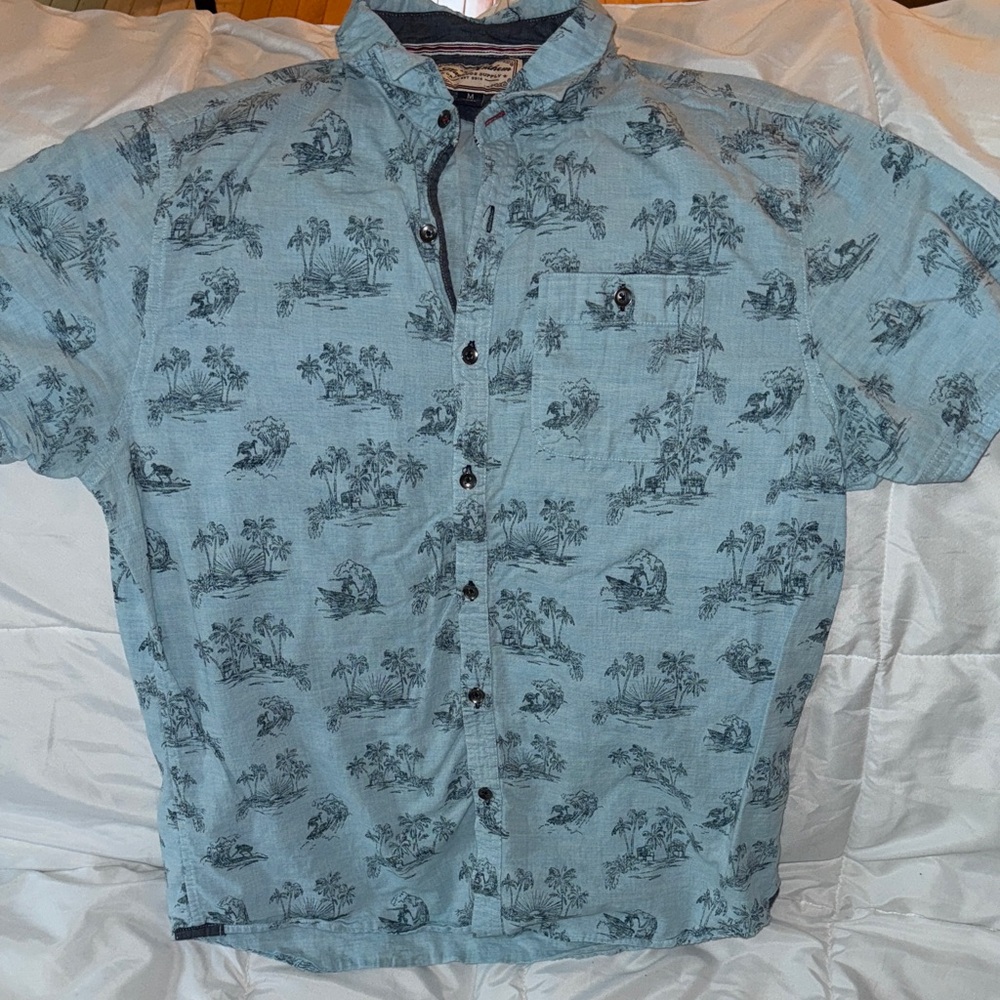 Flag & Anthem Blue Patterned Men's M Shirt -